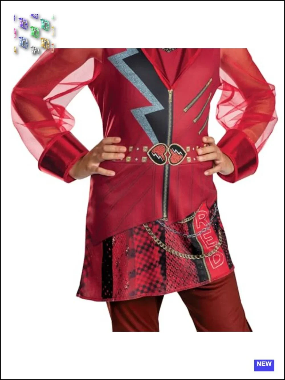 Kids Disney Descendants Red Costume Jumpsuit Halloween Official Wicked